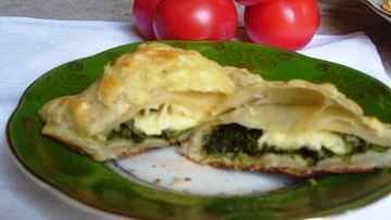 Рецепт Сырно шпинатные слойки