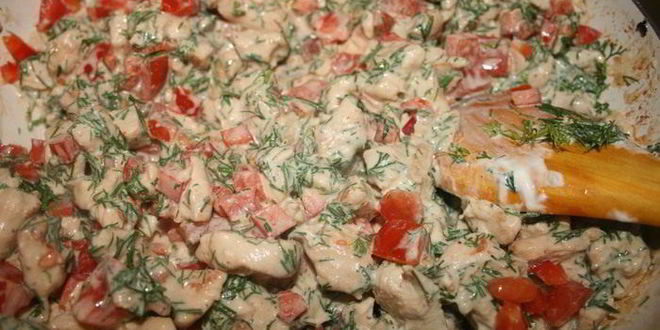 Рецепт хрустящих корзинок с курицей из домашнего слоеного теста