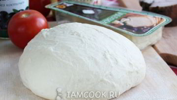 Рецепт Тонкого дрожжевого теста для пиццы
