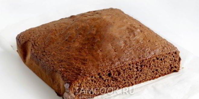 Рецепт бисквита с шоколадной пастой