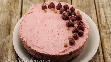Рецепт Бисквитного торта с малиной