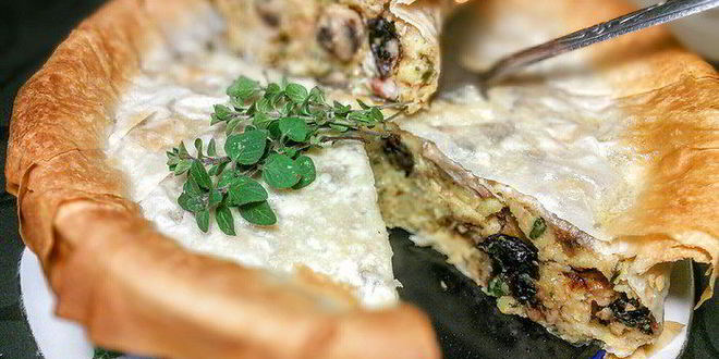 Рецепт картофельно-грибного торт с черносливом