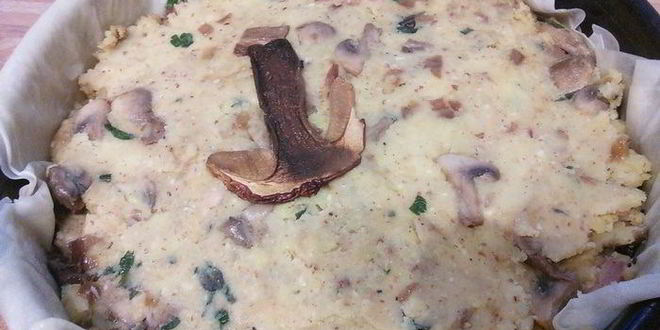 Рецепт картофельно-грибного торт с черносливом