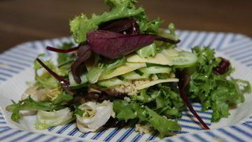 Рецепт Наполеона из кускуса и гауды