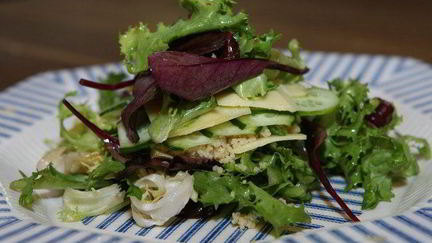 Рецепт Наполеона из кускуса и гауды