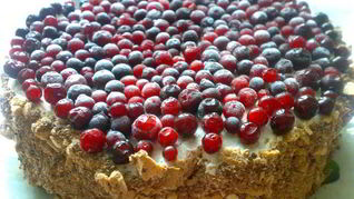 Рецепт Торта Брусничная поляна