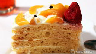 Рецепт Торта на коржах с плавленым сыром