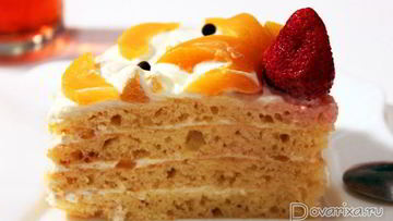 Рецепт Торта на коржах с плавленым сыром