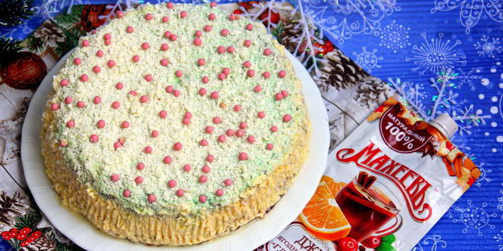 Как приготовить торт с масляным кремом и джемом глинтвейн