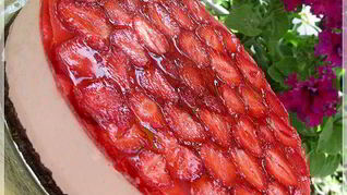 Рецепт Творожного торта Клубничное счастье