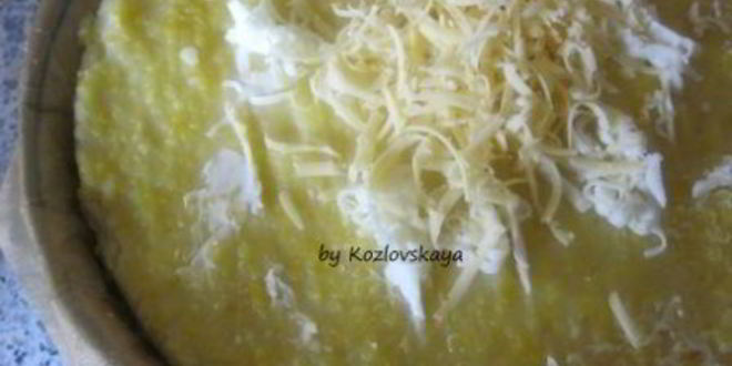 Рецепт закусочного торта из поленты с сыром