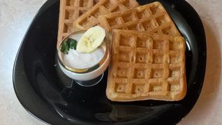 Рецепт Бельгийских вафель с корицей и банановым кремом