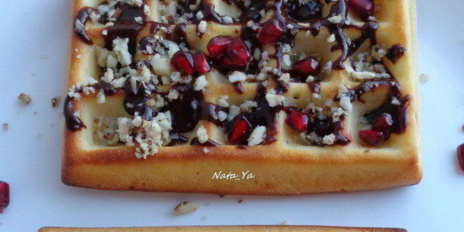 Рецепт бельгийских вафель с шоколадом и орешками без вафельницы