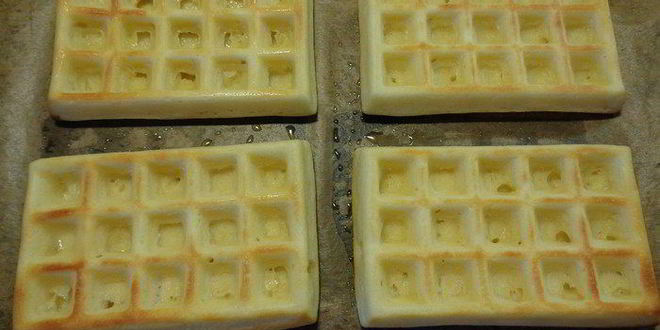 Рецепт бельгийских вафель с шоколадом и орешками без вафельницы