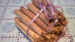 Рецепт Хрустящих вафельных трубочек