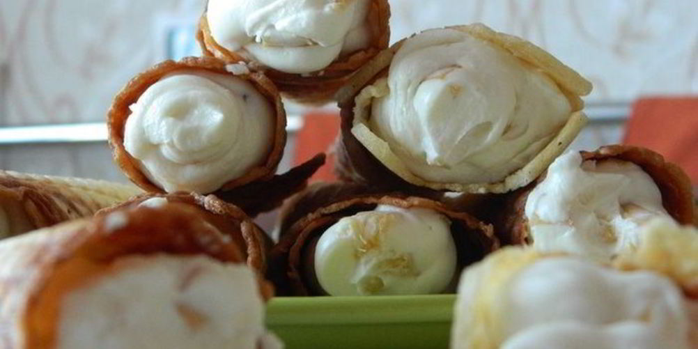 Как приготовить хрустящие вафли с маскарпоне и фруктами