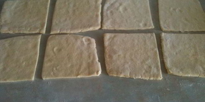 Рецепт слоеных вафель с карамельными яблоками