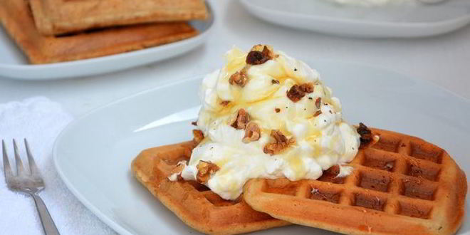 Рецепт цельнозерновых вафель без сахара