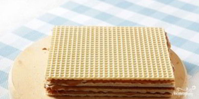 Рецепт вафельных коржей со сгущенкой