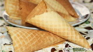 Рецепт Вафельных трубочек в электровафельнице