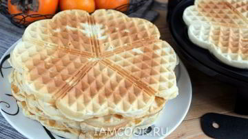 Рецепт Вафель льежских бездрожжевых
