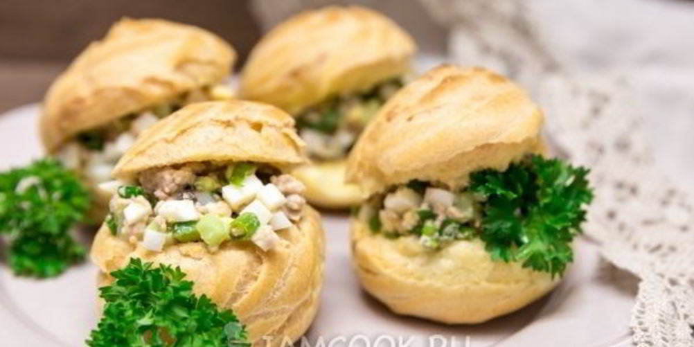 Как приготовить профитроли с печенью трески