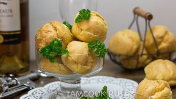 Рецепт Профитролей с семгой и сливочным сыром