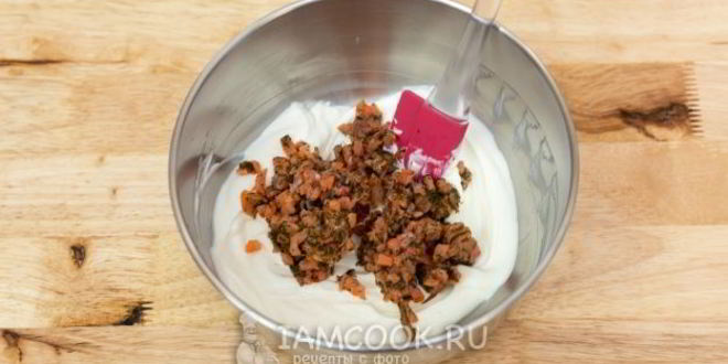 Рецепт профитролей с семгой и сливочным сыром