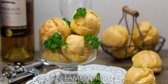 Рецепт профитролей с семгой и сливочным сыром