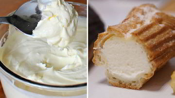 Рецепт Сливочного крема для эклеров