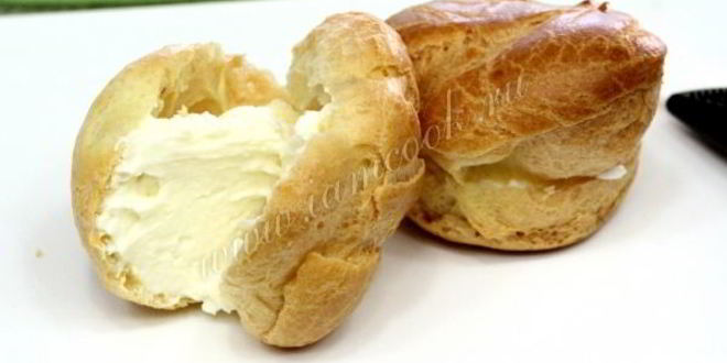 Рецепт творожных профитролей