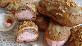 Рецепт Эклеров Клубника со сливками