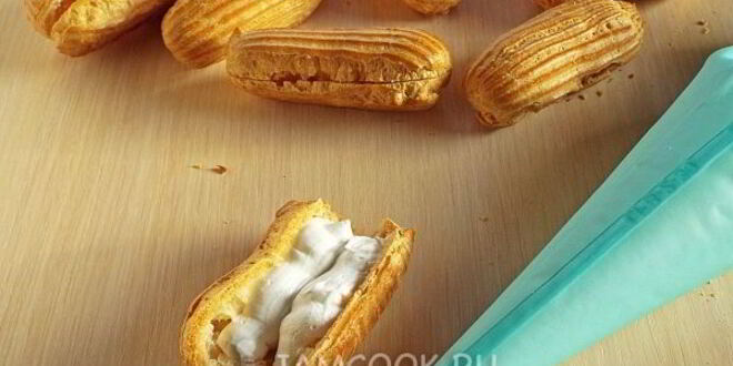 Рецепт эклеров с белковым кремом