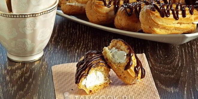 Рецепт эклеров с белковым кремом