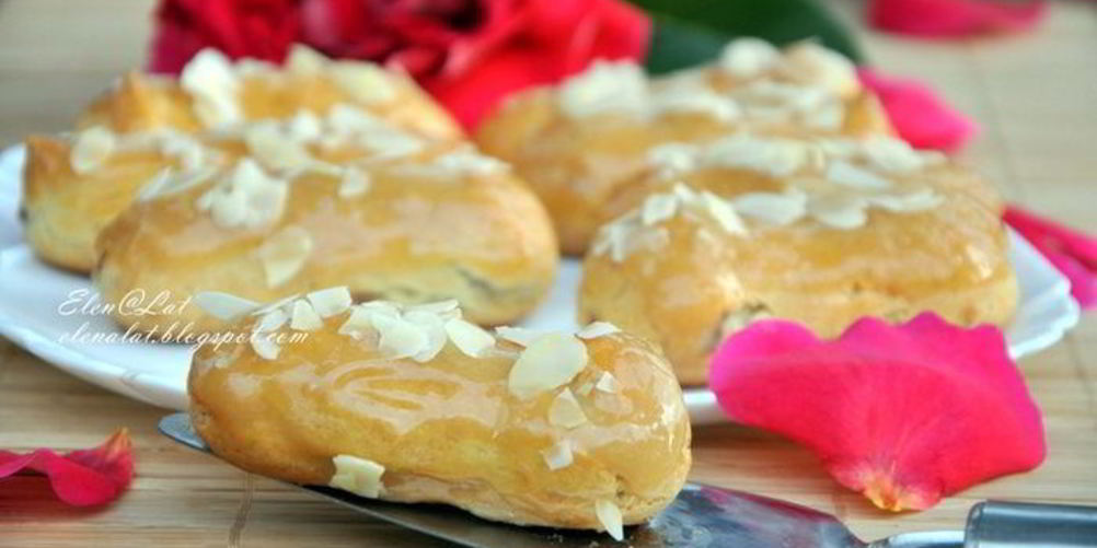 Как приготовить эклеры с шоколадным кремом, карамелью и миндалем