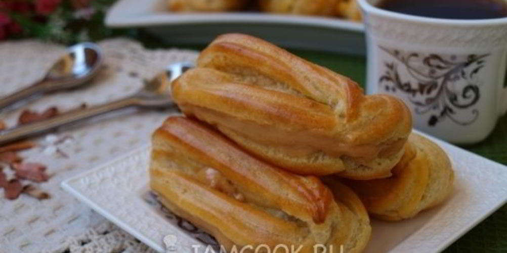 Как приготовить эклеры со сгущенкой