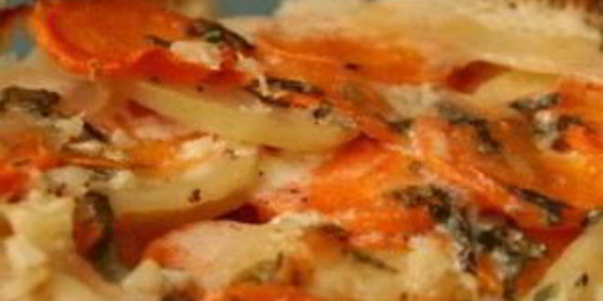 Рецепт картофельной запеканки с сырным соусом