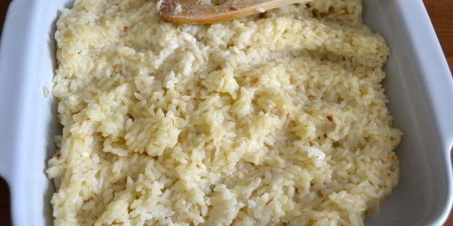 Рецепт рисовой запеканки с лососем