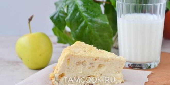 Рецепт творожной запеканки с яблоком по дюкану