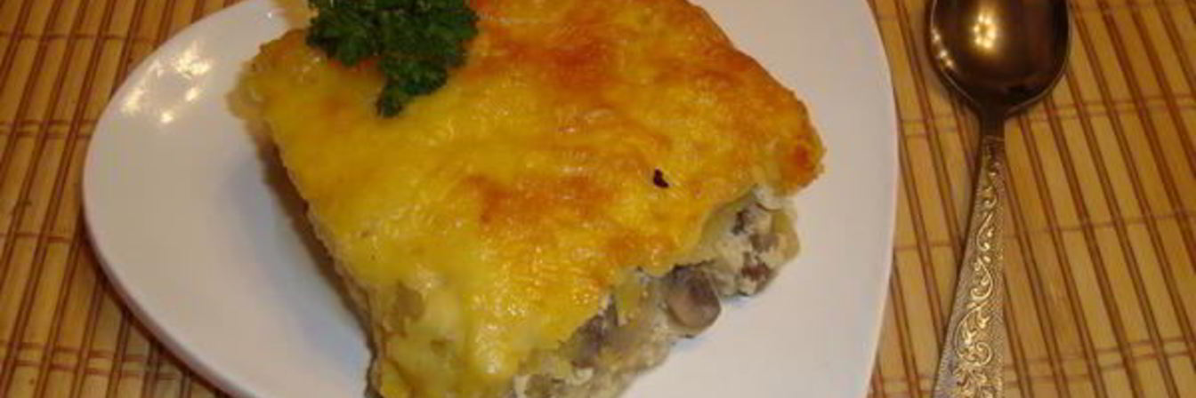 Рецепт Тыквенно-картофельной запеканка с грибами