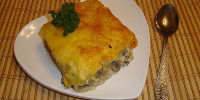 Рецепт тыквенно-картофельной запеканка с грибами