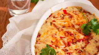 Рецепт Запеканки из фарша с рисом и томатами