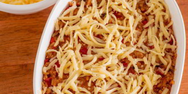 Рецепт запеканки из фарша с рисом и томатами