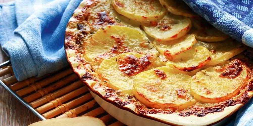 Как приготовить запеканку из картофеля с вешенками и голубым сыром