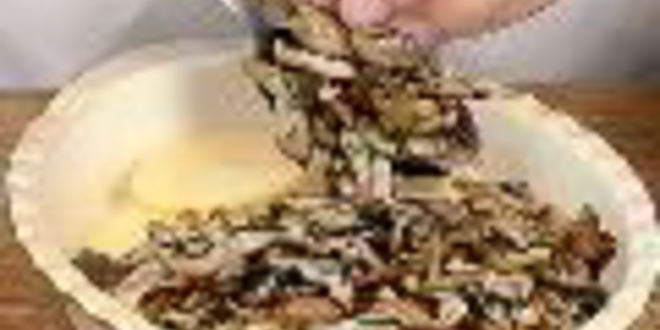 Рецепт запеканки из картофеля с вешенками и голубым сыром