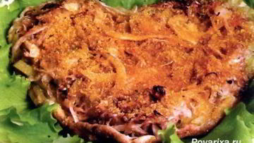 Рецепт Запеканки из квашеной капусты с картофелем