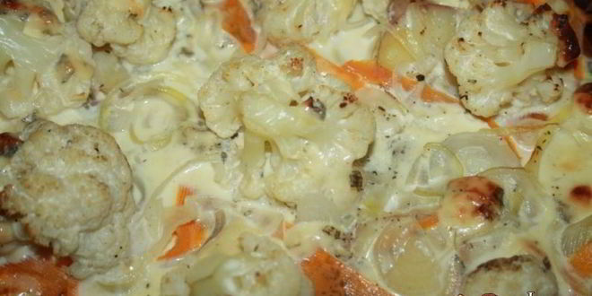 Рецепт запеканки из летних овощей с очень вкусной заливкой