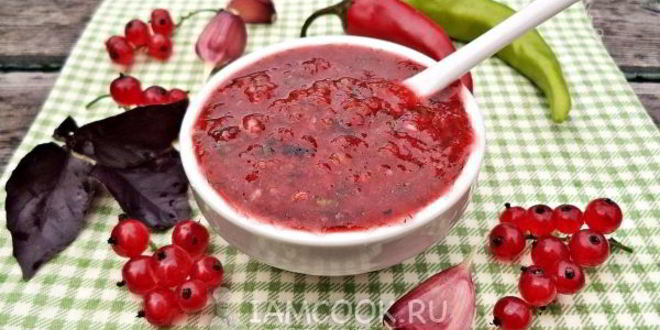 Рецепт аджики из красной смородины