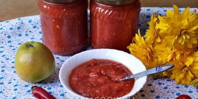 Рецепт аджики с яблоками на зиму