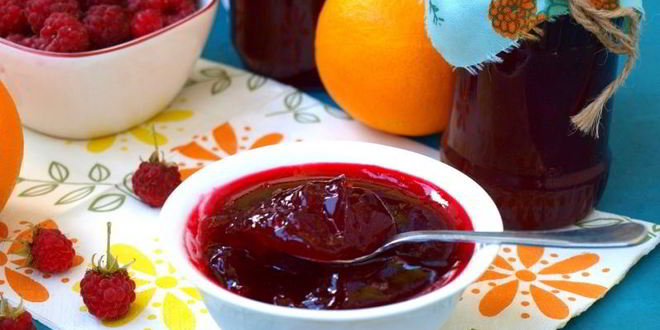 Рецепт малинового джема с апельсином